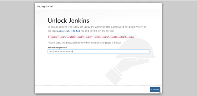 unlock jenkins continue