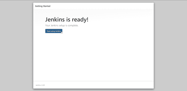 Jenkins is ready